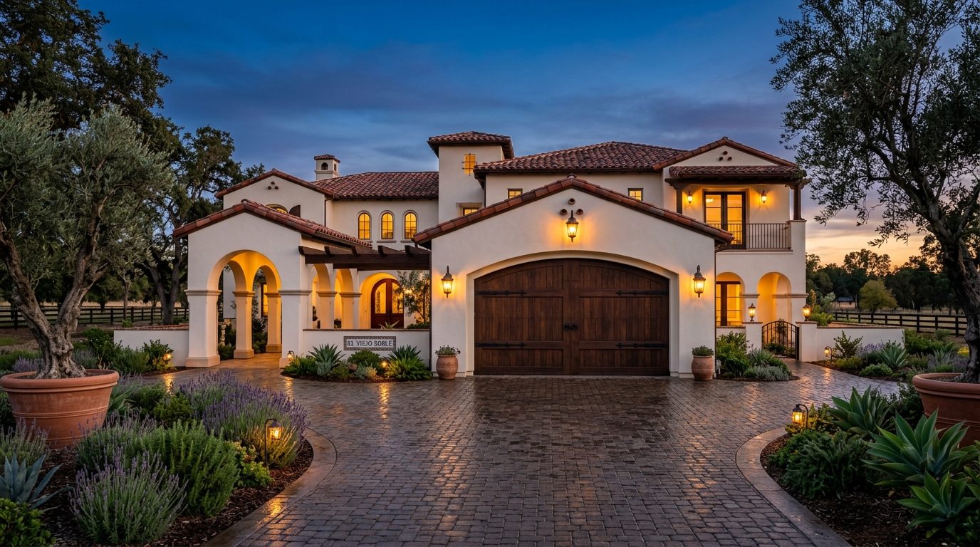 O'Connor Garage Door Services Exterior Closed Garage Door at Twilight